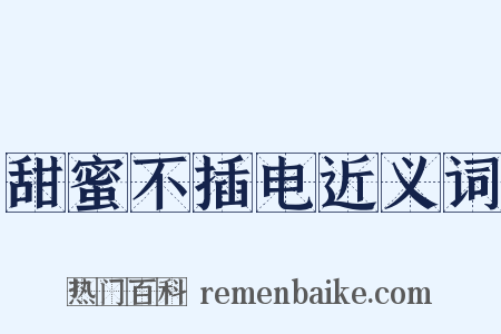 甜蜜不插电近义词是什么意思的图片